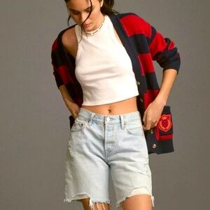 Levi’s 501 Distressed High Rise Denim Jean Shorts